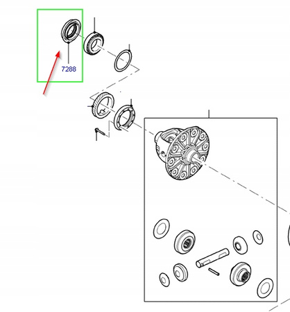 Uszczelniacz simmering mostu Ford Maverick Escape