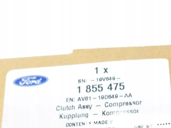 Sprzęgło klimatyzacji FORD 1.6 TDCI ORYGINAŁ