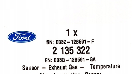 Czujnik Temperatury Spalin FORD RANGER 2.2 TDCI