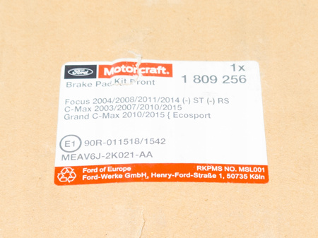 Plăcuțe de frână față FORD C-MAX FOCUS ECOSPORT