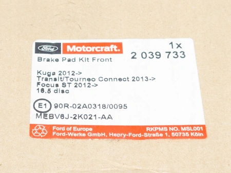 Klocki hamulcowe przód FOCUS KUGA TOURNEO CONNECT