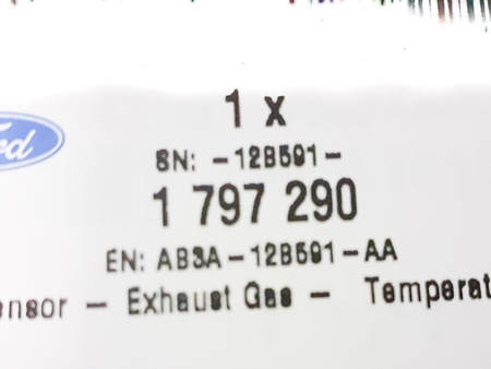 Senzor de temperatură a gazelor de eșapament FORD RANGER 3.2 TDCI