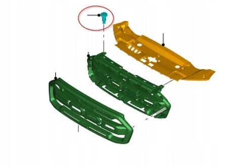 Spinka kratki wlotu powietrza zderzaka Ford Ranger